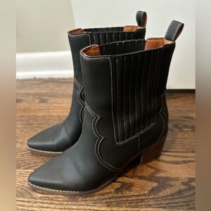 Size 8 Altar’d State Black Leather Ankle Boots